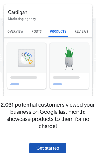 Ajouter des produits sur une fiche google my business